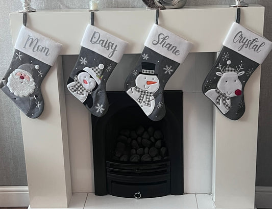 Dark Grey Christmas Stocking