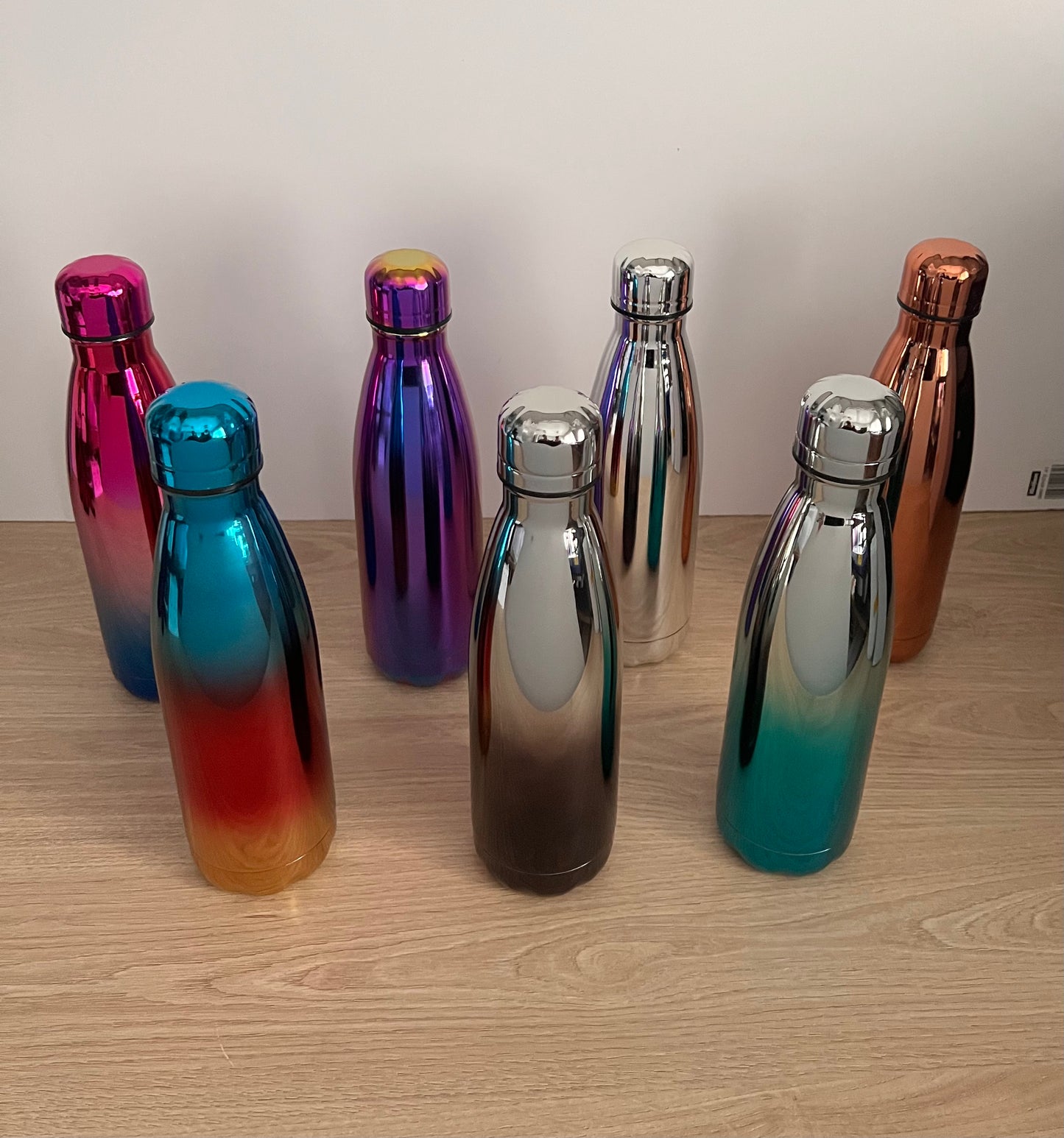 500ml Water Bottle - Metalic Colours