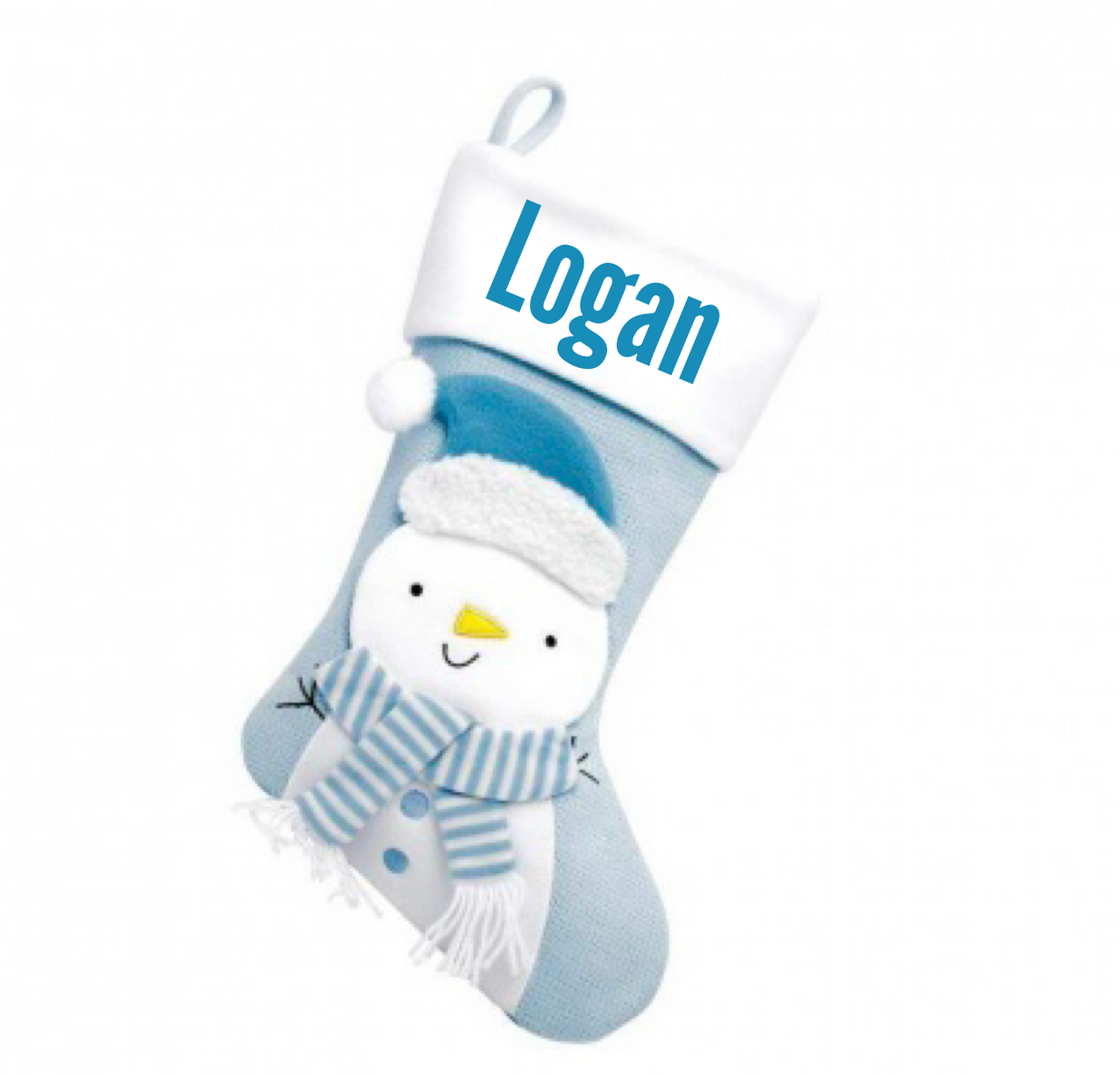 Blue Christmas stocking