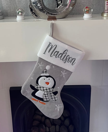 Light Grey Christmas Stocking