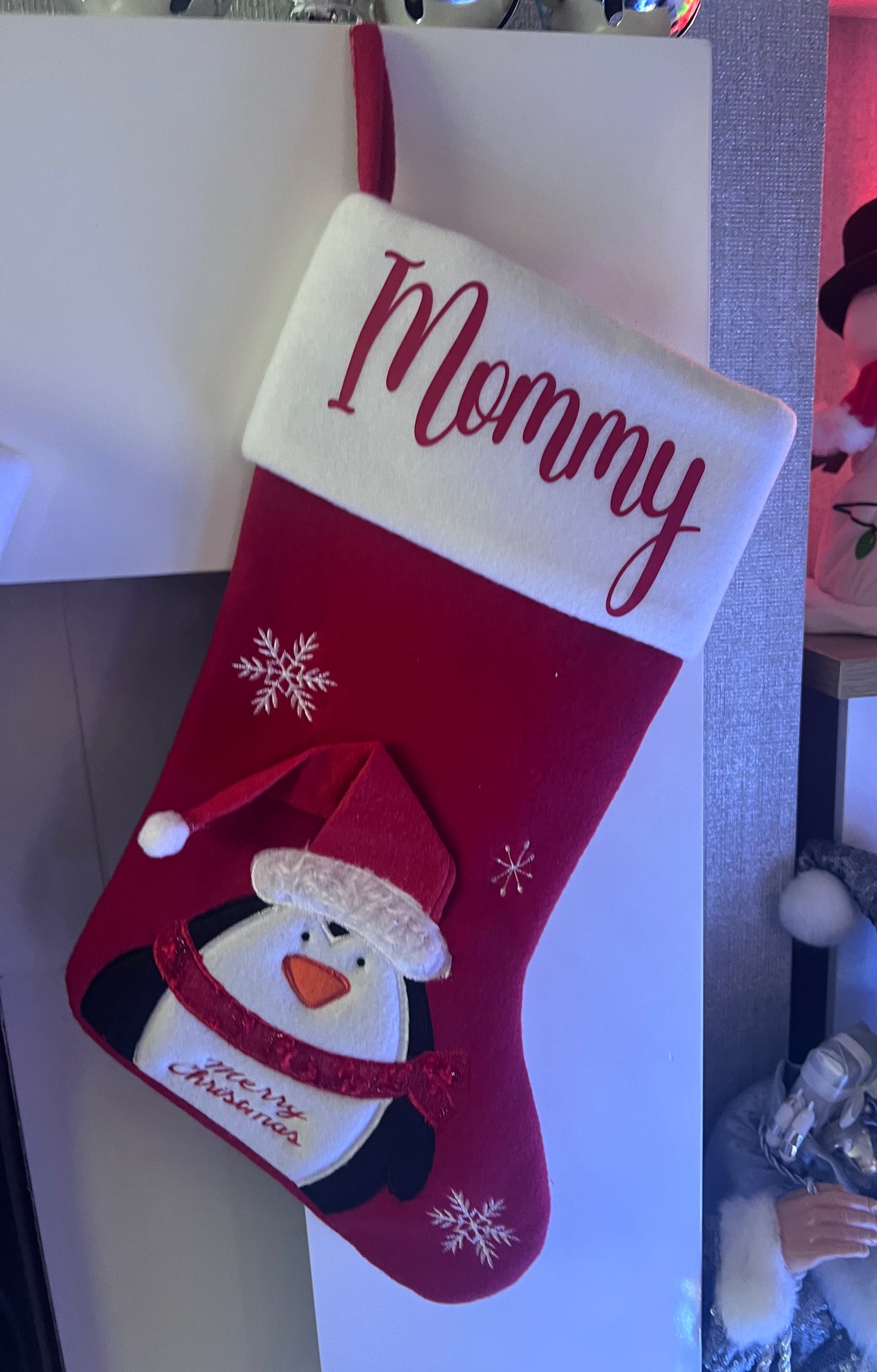 6x Red & White Christmas Stockings