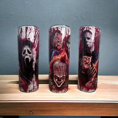 Horror Tumbler - Sliding Lid and Straw