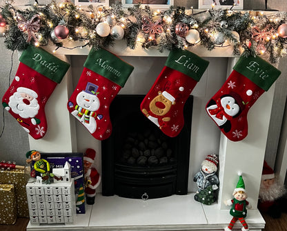 Red and Green Christmas Stocking