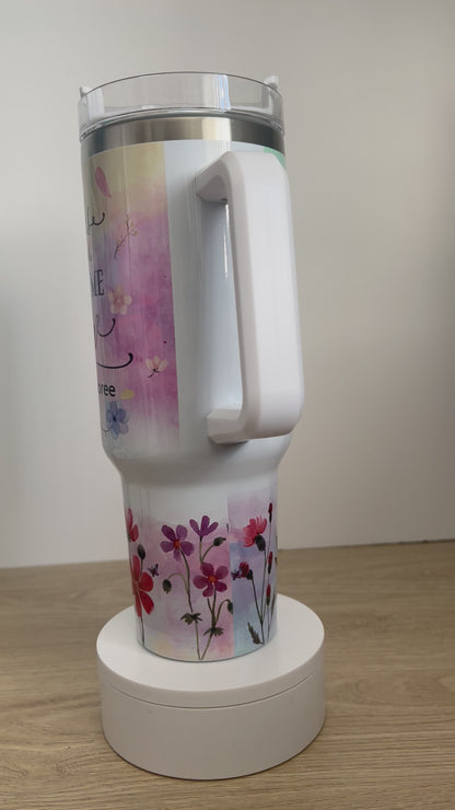Teacher / Teaching assistant personalised tumbler - Thanks for helping me grow.